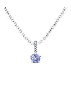 June Birthstone Silver Necklace SPE-5704